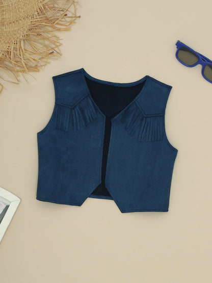 Kids Western Fringe Costume Vest