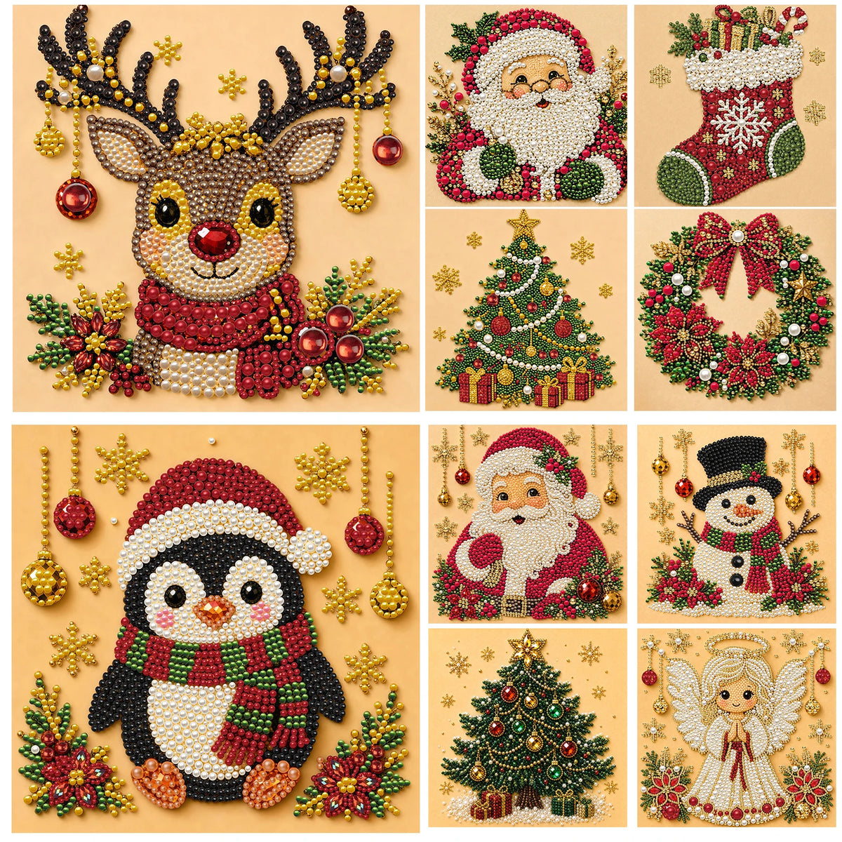 Christmas Diamond Art Kit – 20 × 20 cm