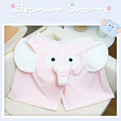 Cartoon Lounge Shorts – Elephant, Pig & Chicken Styles