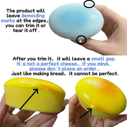 Cheese Bread Squishy – Slow-Rise Sensory Squeeze Toy