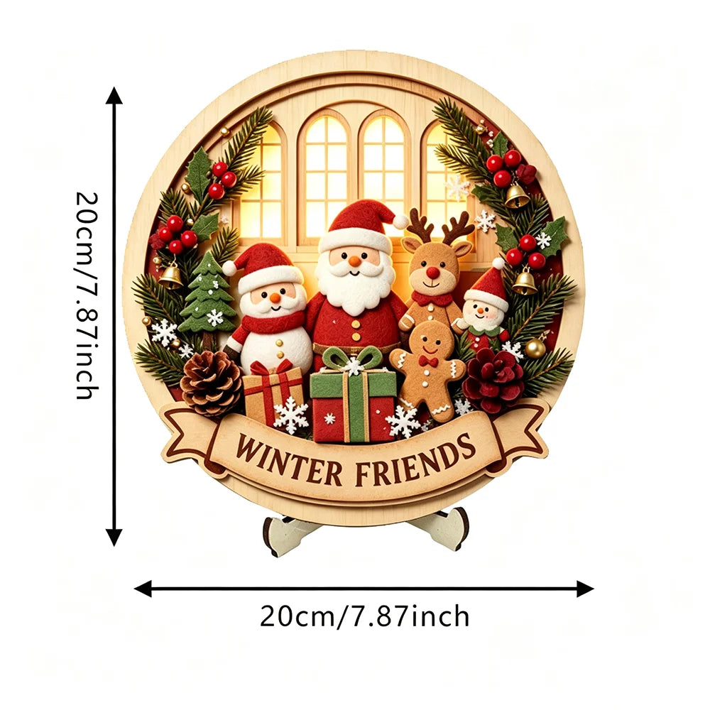 Wooden Christmas Character Tabletop Decor