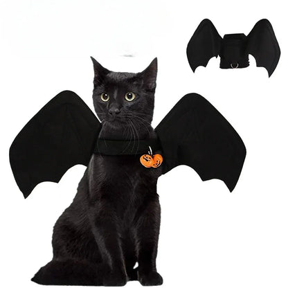 Black Bat Wings Pet Costume – Cats & Dogs