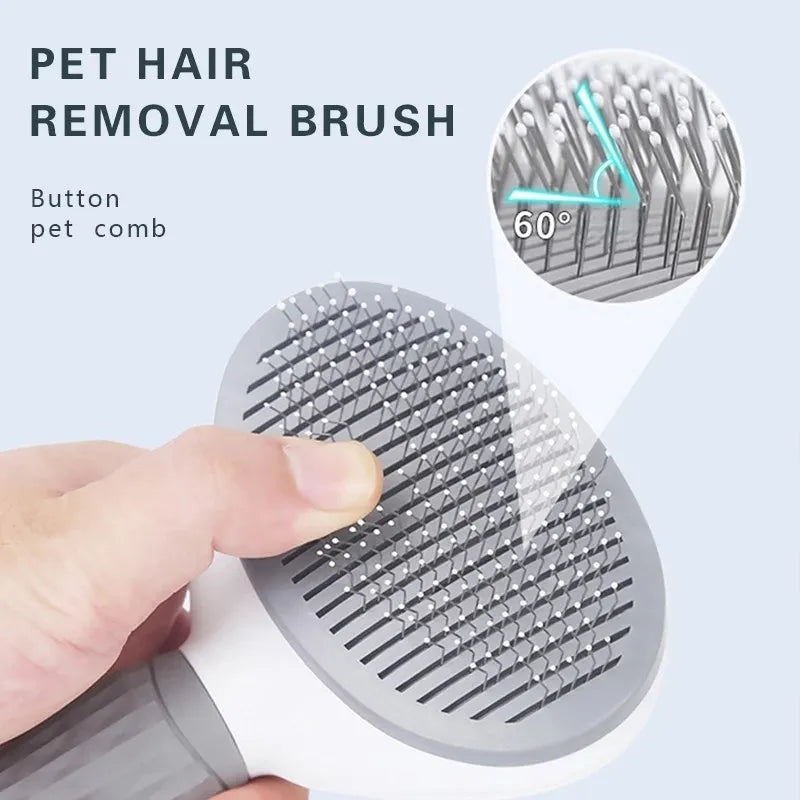 Self-Cleaning Pet Grooming Brush for Dogs & Cats