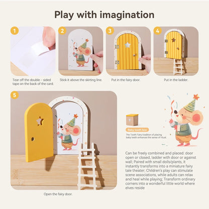 Mini Wooden Fairy Door – Dollhouse & Wall Decor
