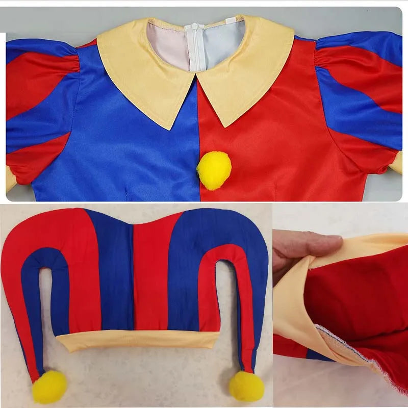 Pomni Circus Cosplay Costume Set – Kids & Adults