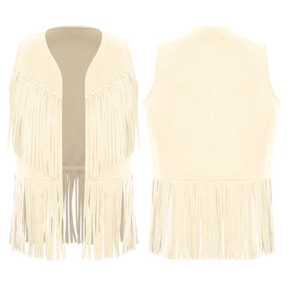 Kids Western Fringe Costume Vest