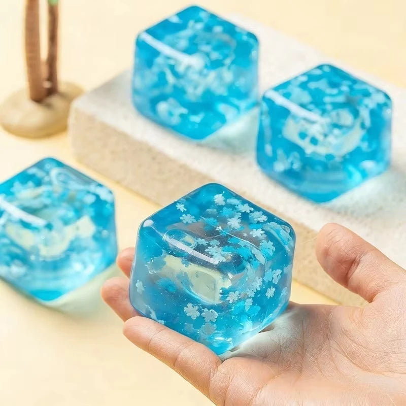 Snowflake Ice Cube Squishy – Slow-Rising Sensory Fidget