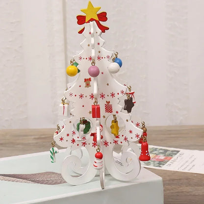 Wooden Christmas Tree Tabletop Ornament