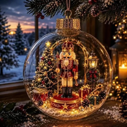 Light-Up Christmas Scene Ornament Ball – 10 cm