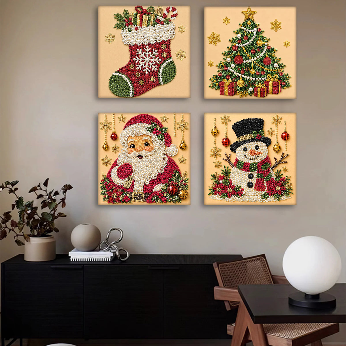 Christmas Diamond Art Kit – 20 × 20 cm