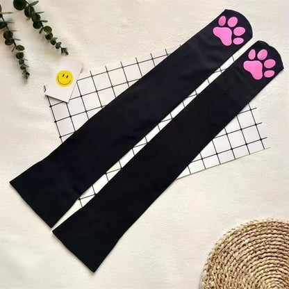 Cat Paw Thigh-High Costume Socks