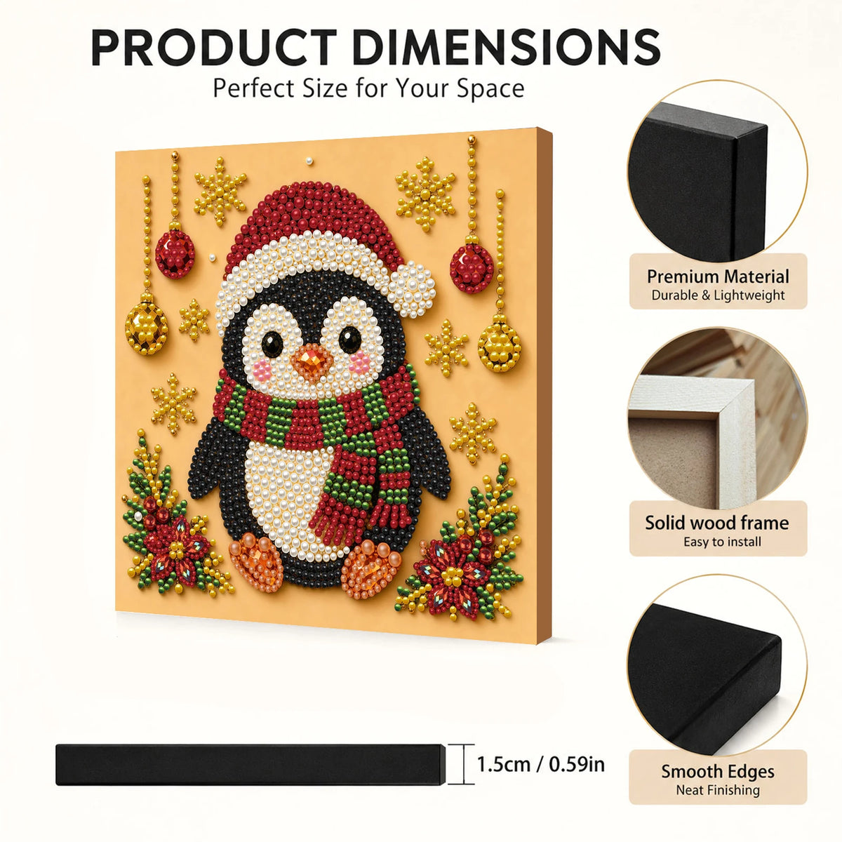 Christmas Diamond Art Kit – 20 × 20 cm