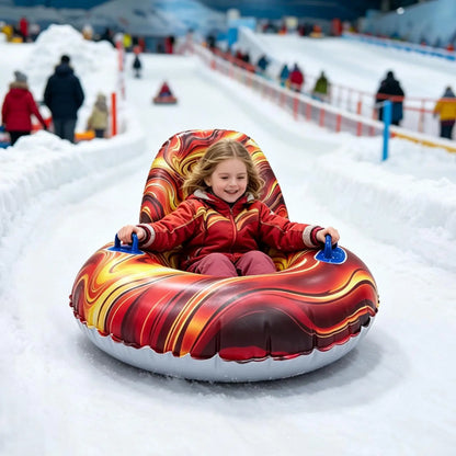 Inflatable Snow Tube for Adults – Cold-Resistant Winter Sled