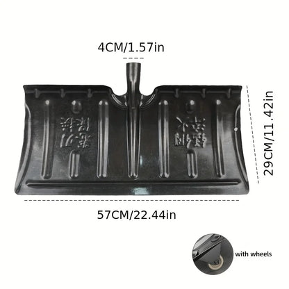 Metal Snow Shovel with Wheels