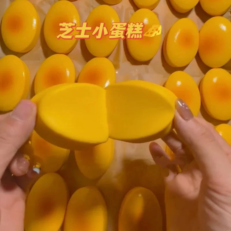 Cheese Bread Squishy – Slow-Rise Sensory Squeeze Toy