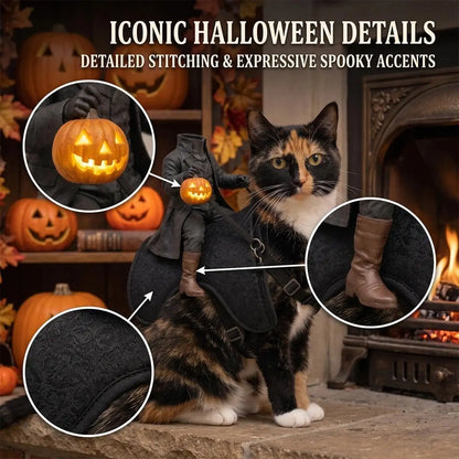 Headless Horseman Pet Costume – 3D Rider Illusion