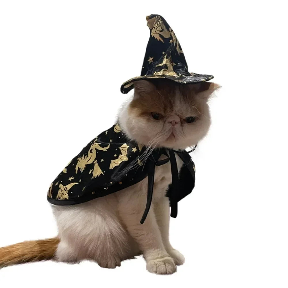 Pet Wizard Hat or Cape – Halloween Costume Pieces