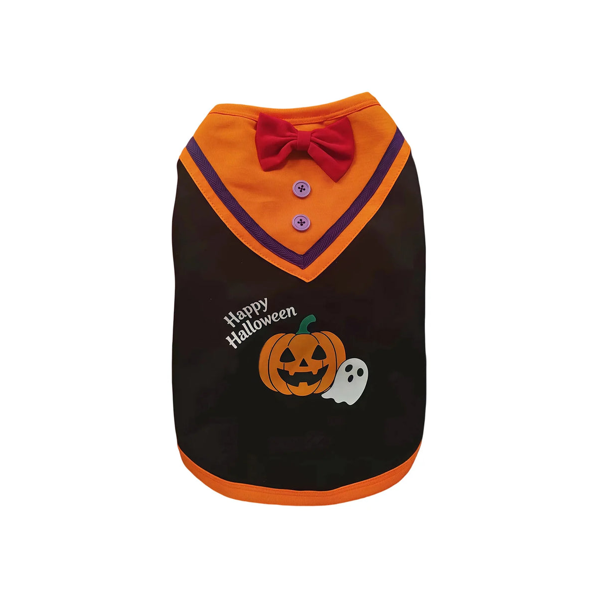 Pumpkin & Bat Print Pet Halloween Vest