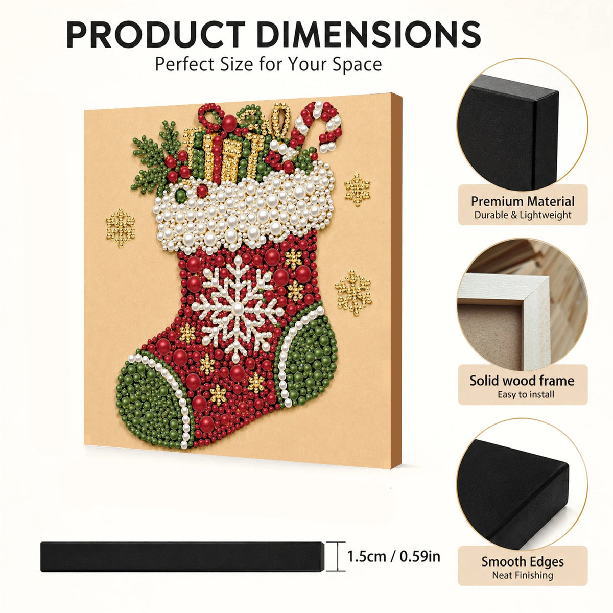 Christmas Diamond Art Kit – 20 × 20 cm