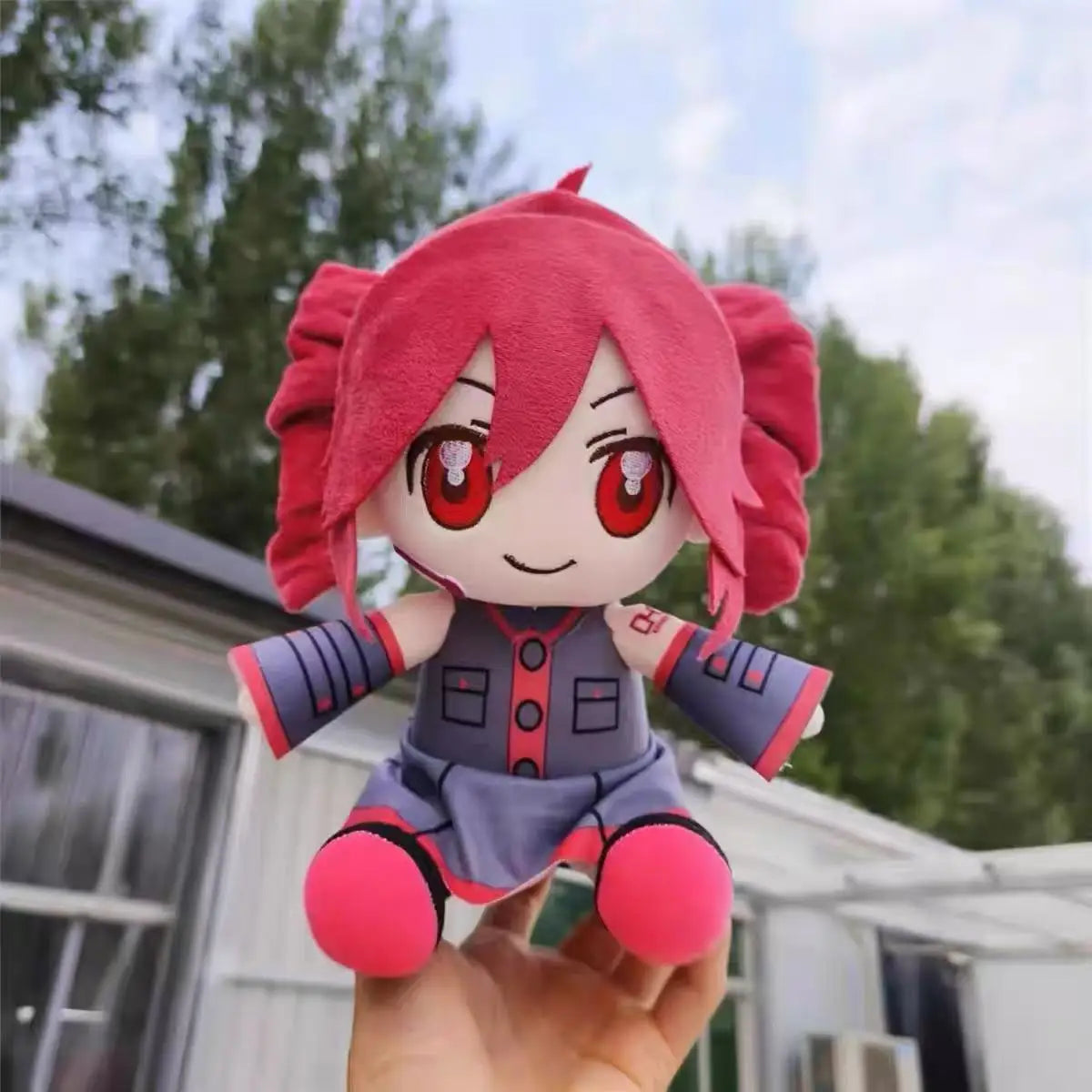 Anime-Inspired Red-Haired Plush Doll