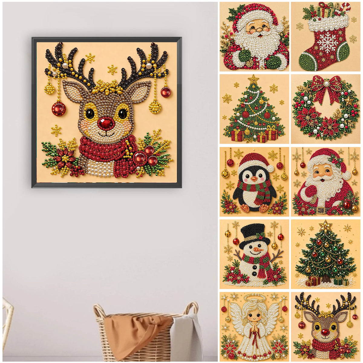 Christmas Diamond Art Kit – 20 × 20 cm