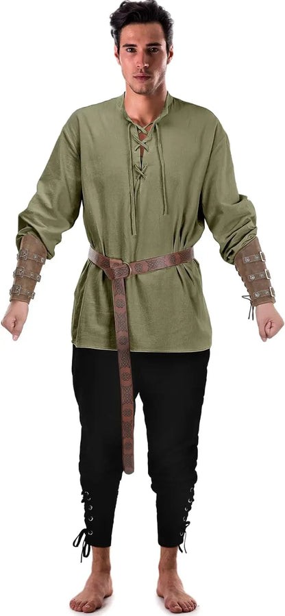 4-Piece Men’s Renaissance Pirate Costume Set