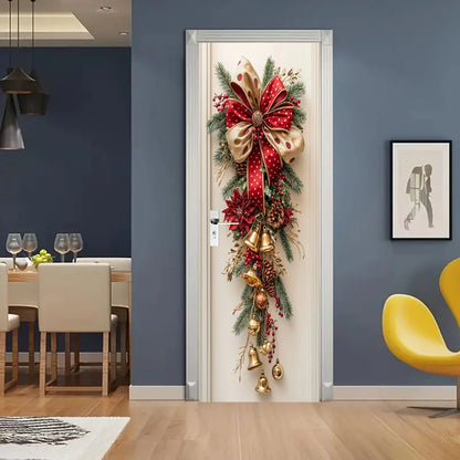 Red Bell & Greenery Christmas Wall Hanging