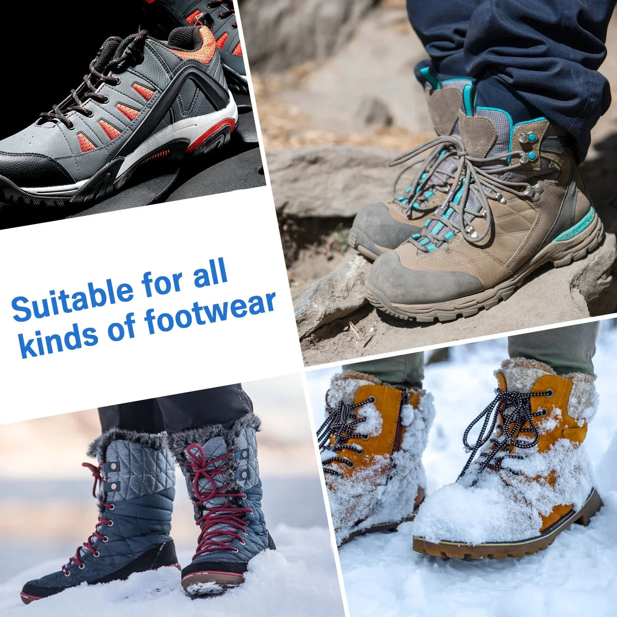 8-Spike Ice Grippers for Shoes – Snow & Ice Cleats