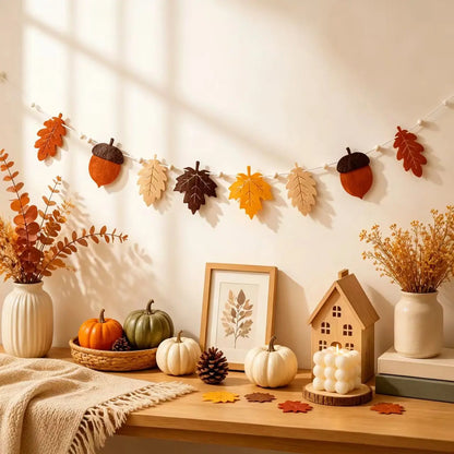 Felt Fall Garland – Seasonal Hanging Decor