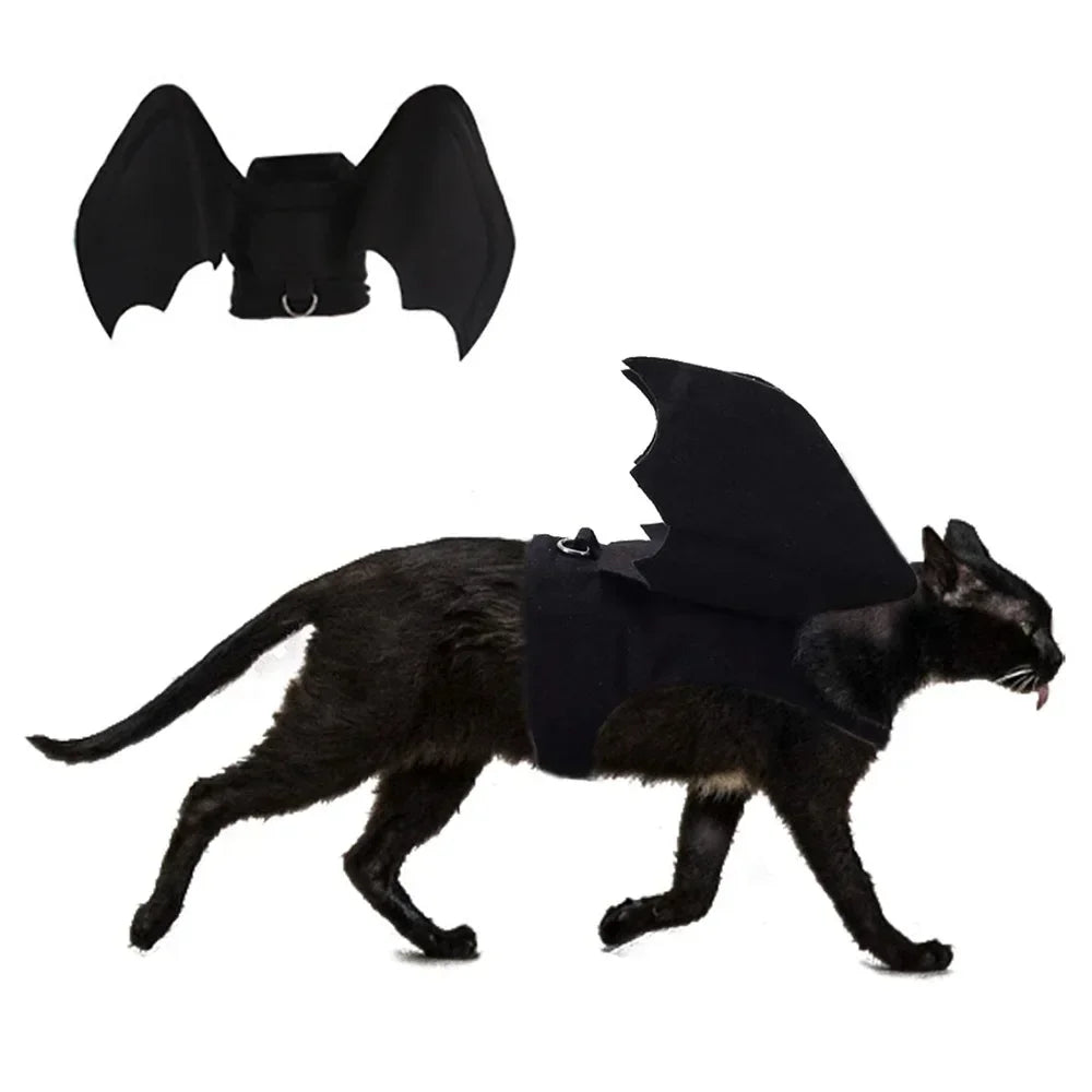 Black Bat Wings Pet Costume – Cats & Dogs