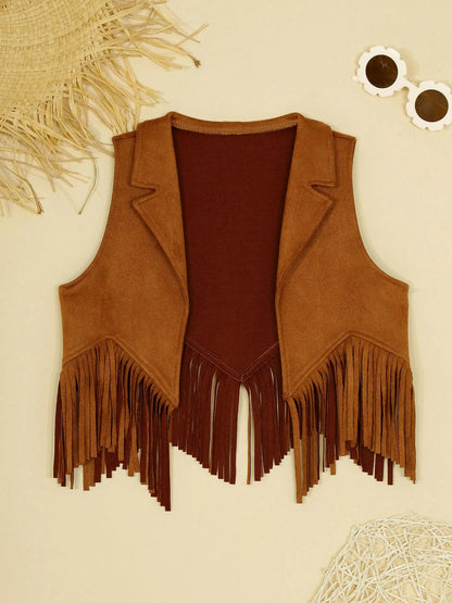 Kids Western Fringe Costume Vest