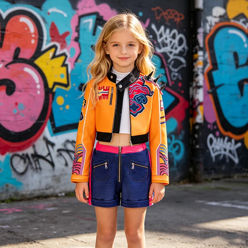 Girls Hip-Hop & Jazz Dance Costume Sets