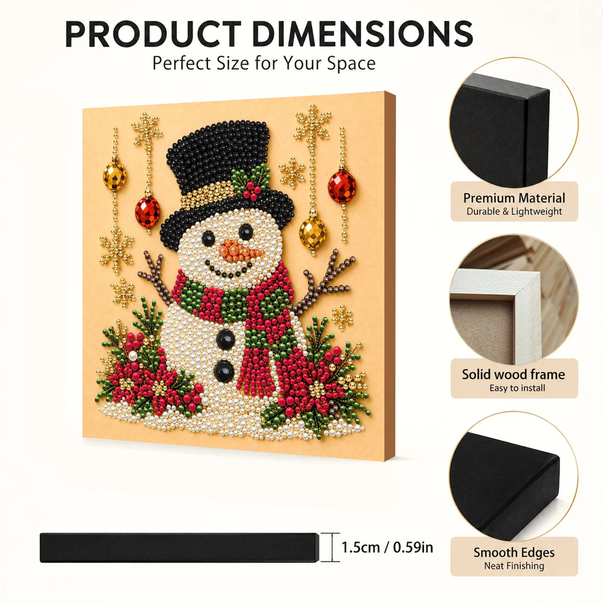Christmas Diamond Art Kit – 20 × 20 cm