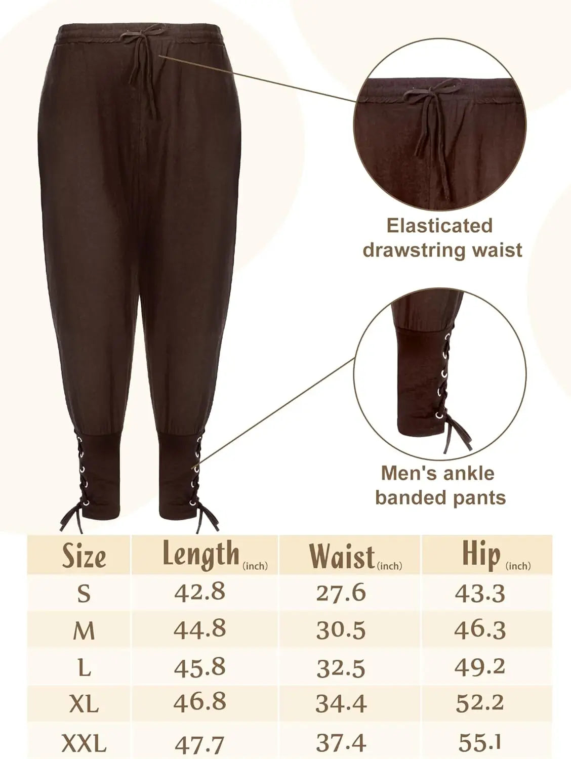 4-Piece Men’s Renaissance Pirate Costume Set