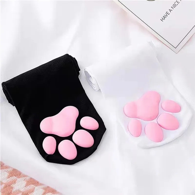 Cat Paw Thigh-High Costume Socks