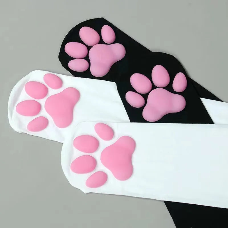 Cat Paw Thigh-High Costume Socks