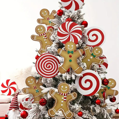 Peppermint Candy Christmas Tree Decorations – 4/8 Pack
