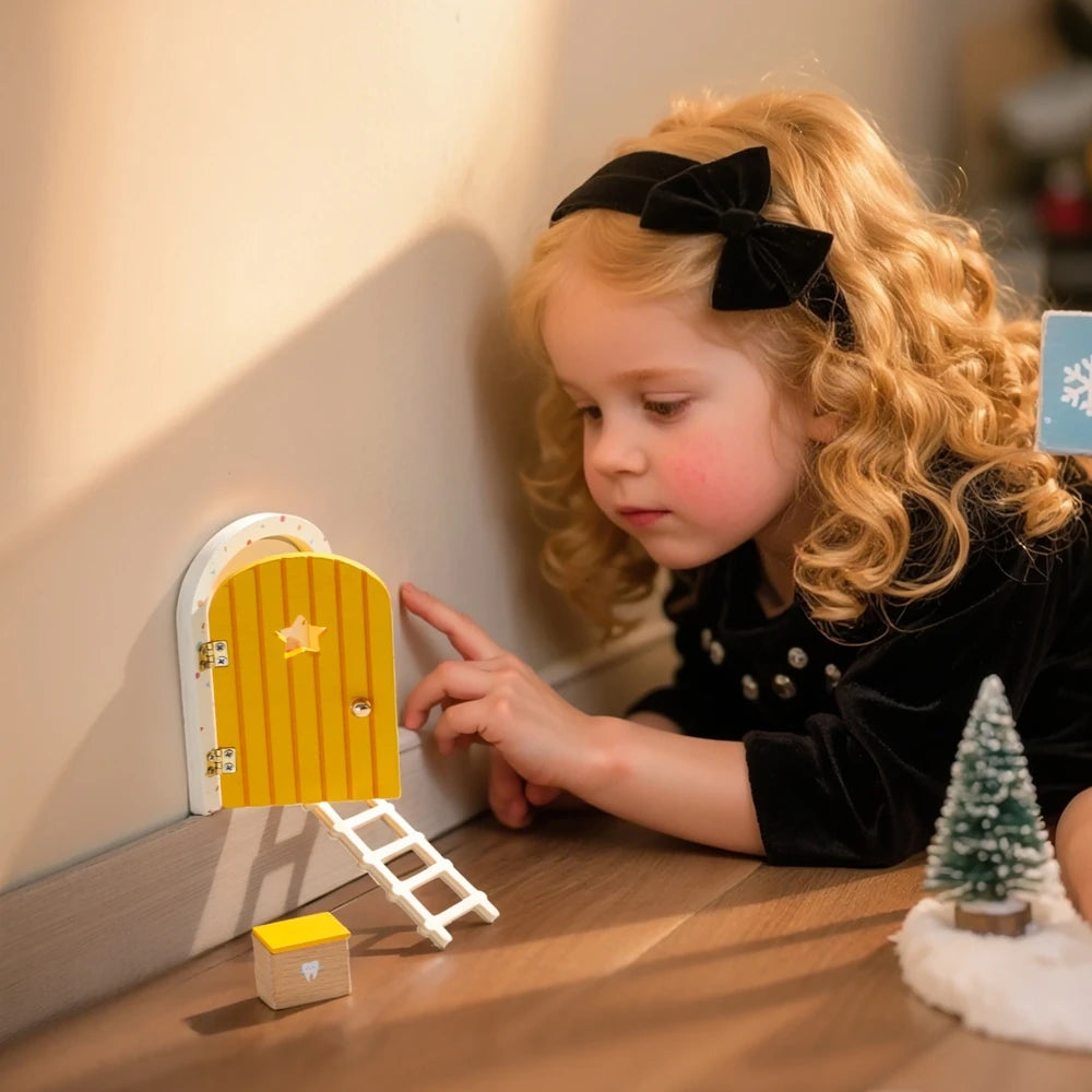 Mini Wooden Fairy Door – Dollhouse & Wall Decor