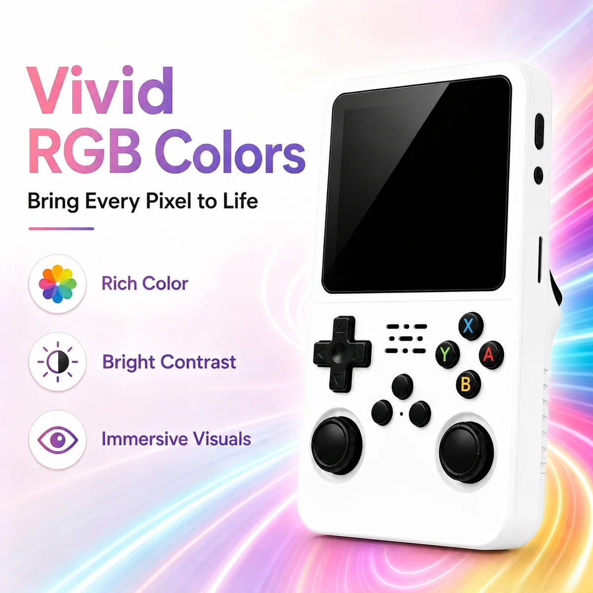 R36S Retro Handheld Game Console – 3.5" IPS, 64GB/128GB