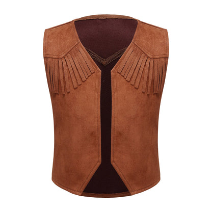 Kids Western Fringe Costume Vest