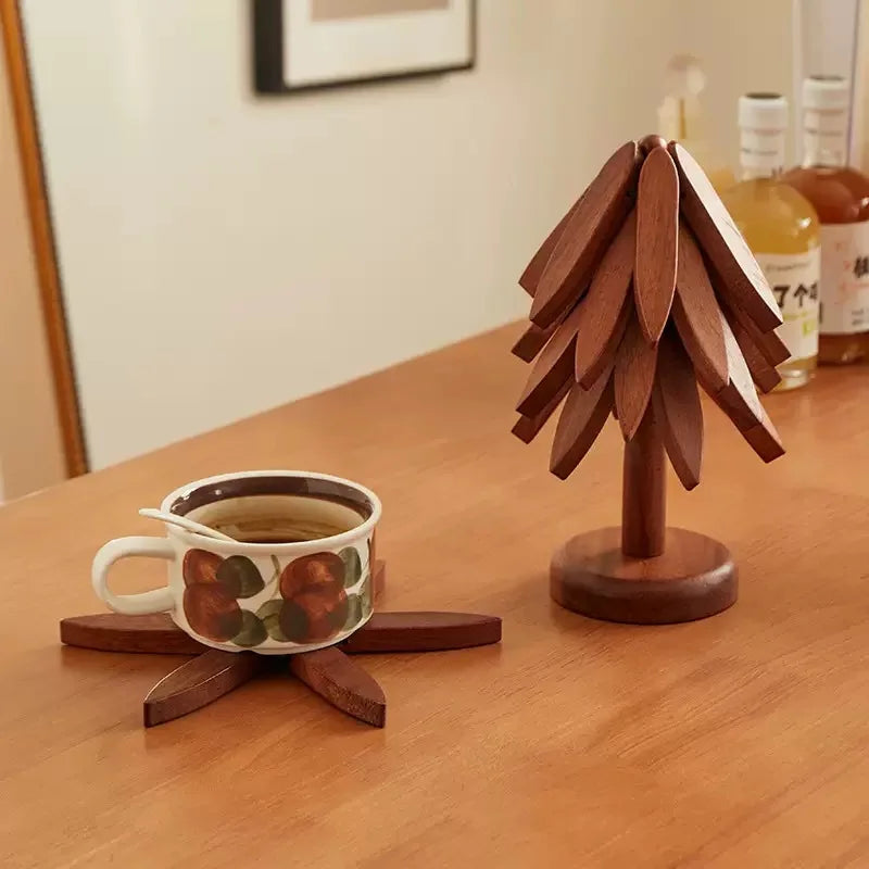 Wooden Christmas Tree Trivet