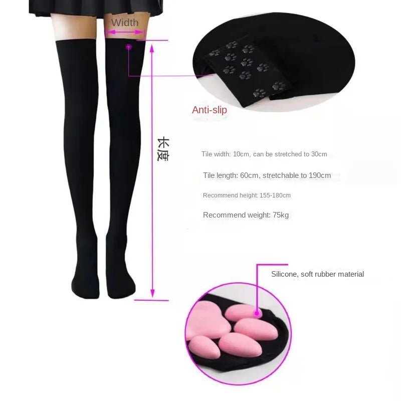 Cat Paw Thigh-High Costume Socks