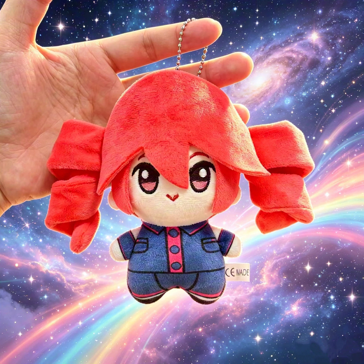 Anime-Inspired Red-Haired Plush Doll