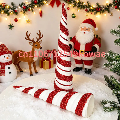 Festive Conical Christmas Tree Tabletop Decor