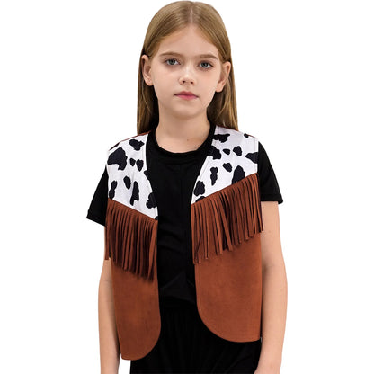 Kids Western Fringe Costume Vest