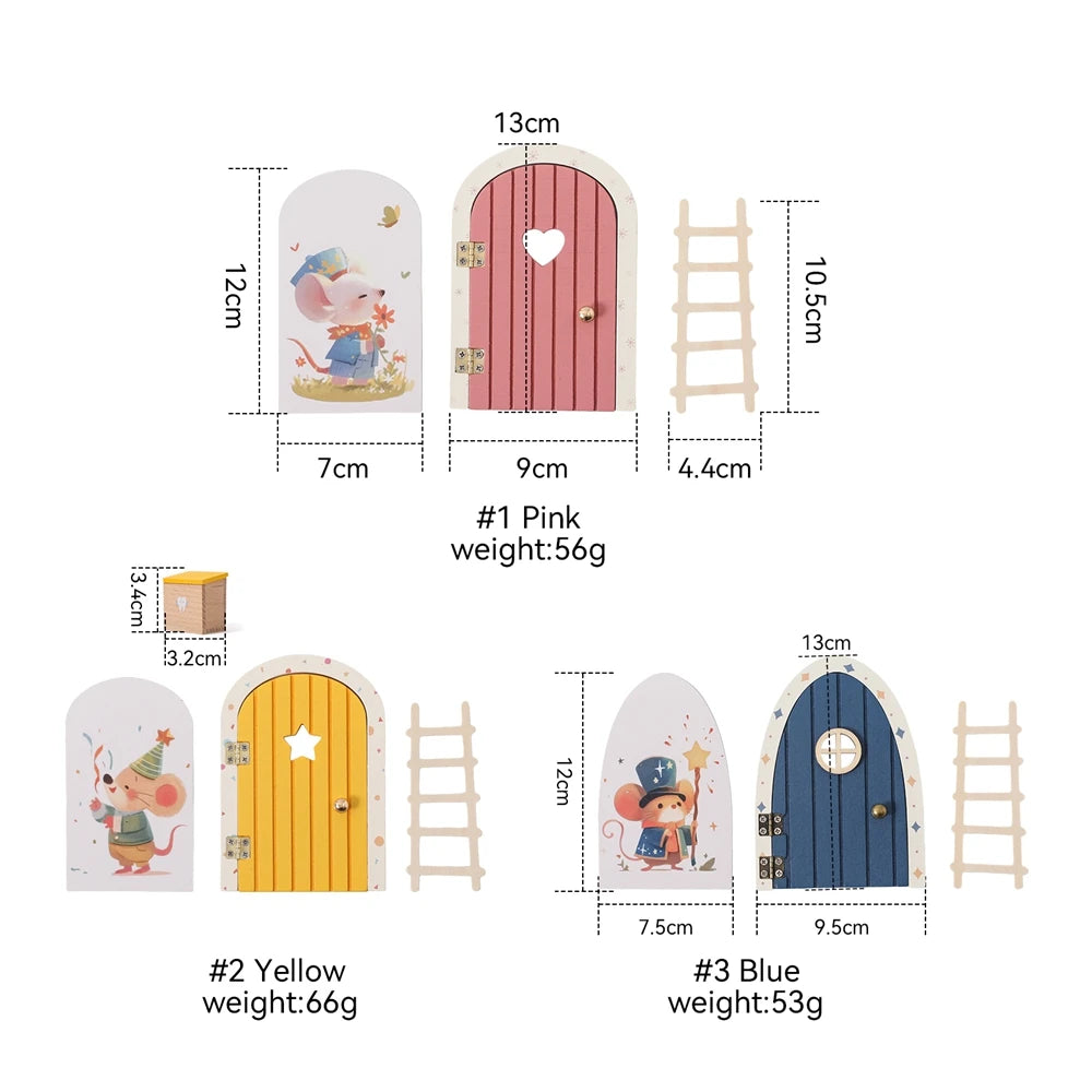 Mini Wooden Fairy Door – Dollhouse & Wall Decor