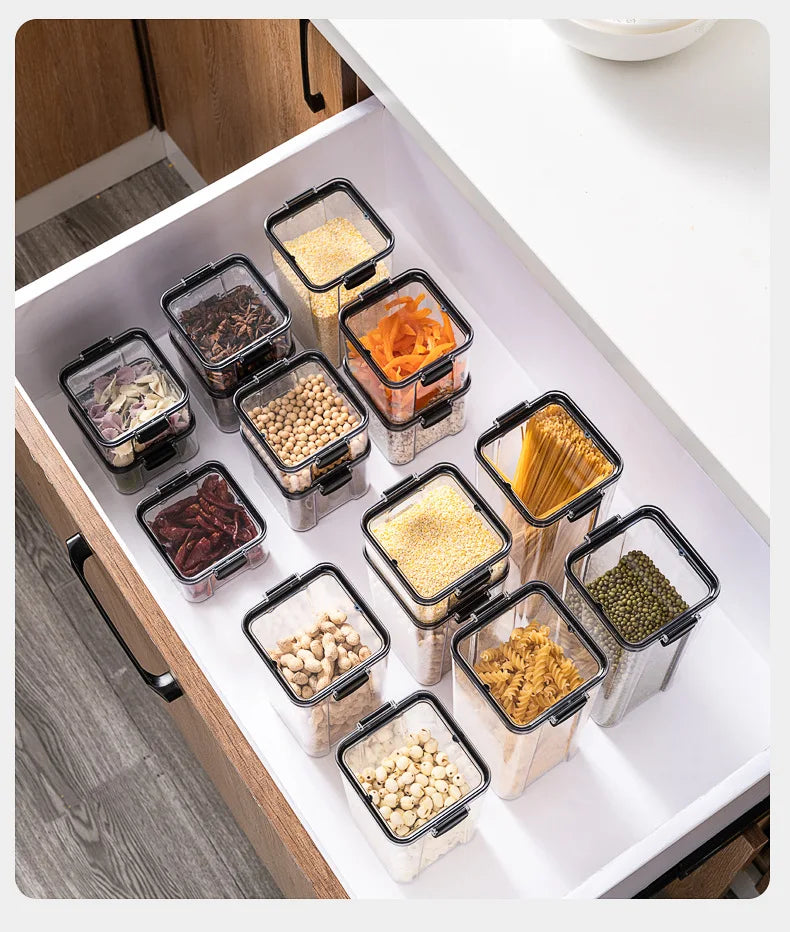Acrylic Airtight Kitchen Storage Jars – Multiple Sizes