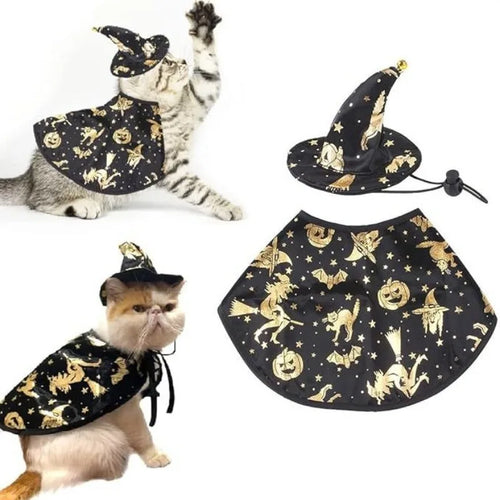 Pet Wizard Hat or Cape – Halloween Costume Pieces