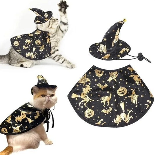 Pet Wizard Hat or Cape – Halloween Costume Pieces