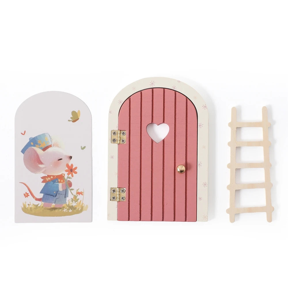 Mini Wooden Fairy Door – Dollhouse & Wall Decor